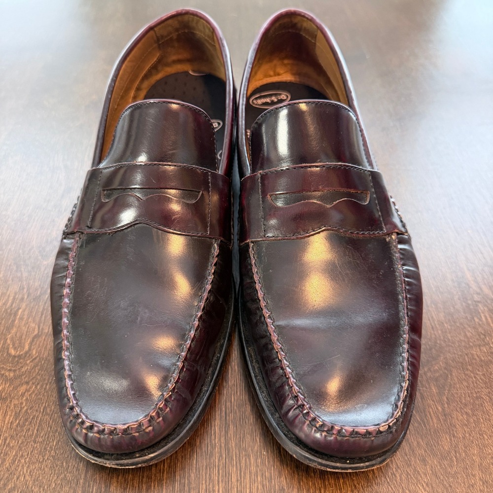 GH Bass Weejuns Dover Burgundy Leather Penny Loafers Mens 10.5 D Dover Bur